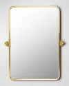 Surya Rugs Burnish Golden Rectangular Mirror, 30" In Gold