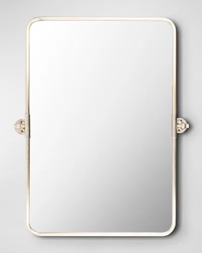 Surya Rugs Burnish Silver Rectangular Mirror, 36"