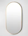 Surya Rugs Ceraon Golden Straight Sided Oval Mirror In Gold