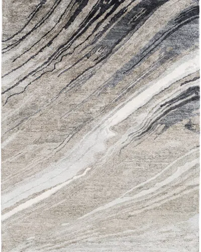 Surya Rugs Gemini Hand-tufted Rug, 6' X 9' In Gray/light Slate/off-white