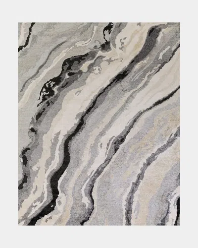 Surya Rugs Gemini Hand-tufted Rug, 9' X 13' In Charcoal/gray/off-white