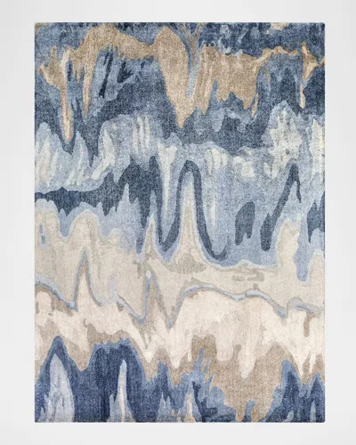 Surya Rugs Gemini Hand-tufted Rug, 9' X 13' In Denim/beige