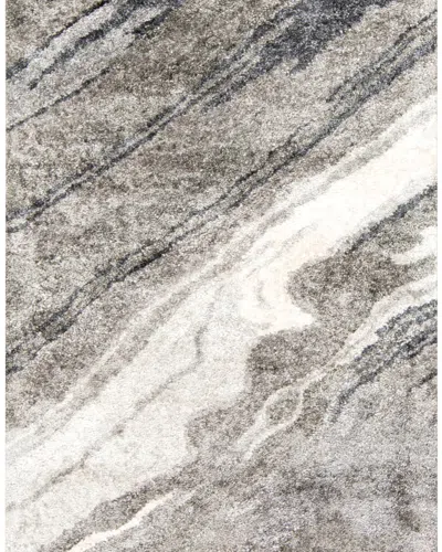 Surya Rugs Gemini Hand-tufted Runner, 2' X 8' In Gray/light Slate/off-white