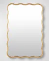 Surya Rugs Ismenia Wavy Golden Mirror In Gold