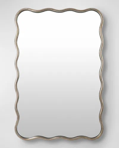 Surya Rugs Ismenia Wavy Silver Mirror