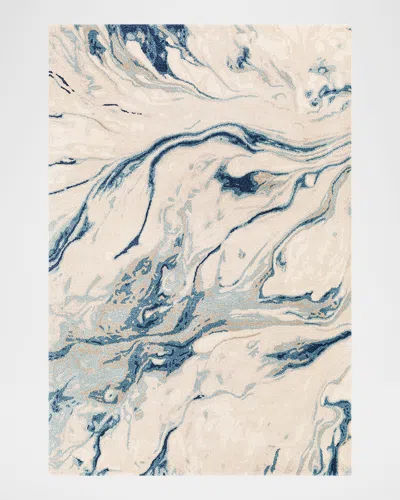 Surya Rugs Kavita Hand-tufted Rug, 6' X 9' In Navy/beige
