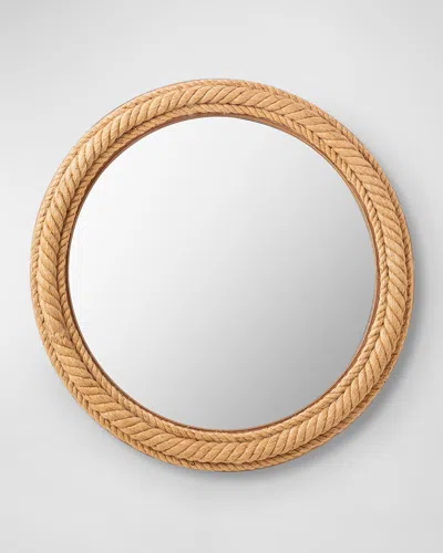 Surya Rugs Magdelan Round Jute Mirror In Neutral