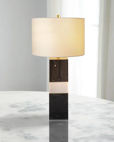 Surya Rugs Majestic 29" Marble Table Lamp In Black/white