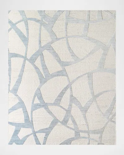 Surya Rugs Ombre Hand-knotted Rug, 8' X 10' In Slate, Ivory