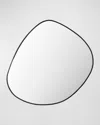 Surya Rugs Pebble 37" Free-form Wall Mirror, Black In Black