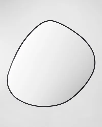 Surya Rugs Pebble 37" Free-form Wall Mirror, Black