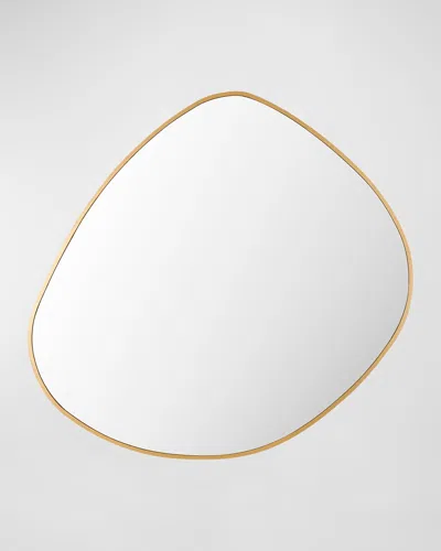 Surya Rugs Pebble 37" Free-form Wall Mirror, Gold
