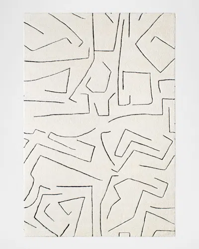 Surya Rugs Portobello Hand-tufted Rug, 5' X 8' In Cream;black