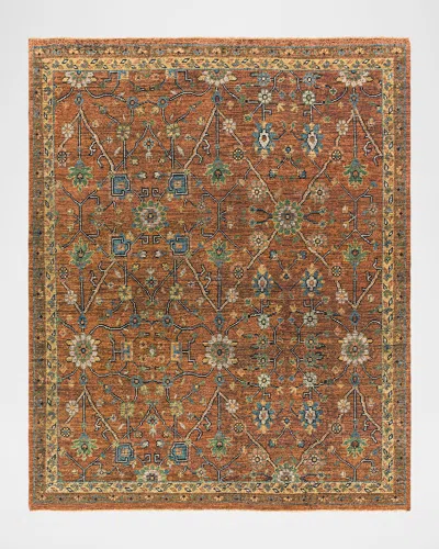 Surya Rugs Reign Hand-knotted Runner 2' X 8' In Brown/biege