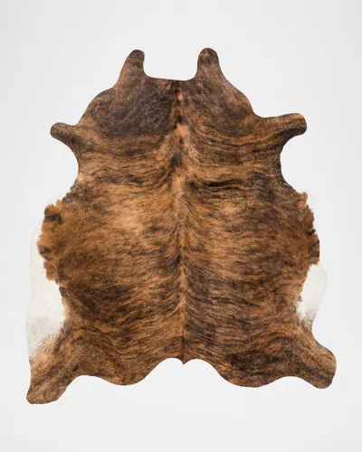 Surya Rugs Shepherd Hair On Hide Rug, 5' Square In Brown