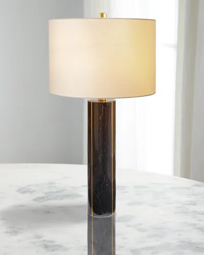 Surya Rugs Solstice 27" Marble/metal Table Lamp In Black