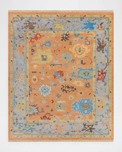 Surya Rugs Sumela Hand-knotted Rug, 3' X 12' In Peach/teal