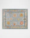 Surya Rugs Sumela Hand-knotted Rug, 3' X 12' In Sage;beige;dark Blue