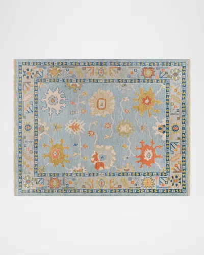 Surya Rugs Sumela Hand-knotted Rug, 3' X 12' In Sage;beige;dark Blue