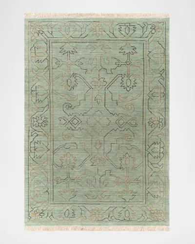 Surya Rugs Wilmington Hand-knotted Rug, 9' X 13' In Dusty Sage;slate;charcoal