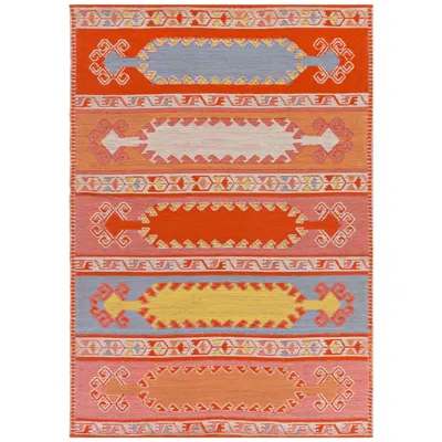 Surya Sajal Saj-1064 2'x3' Burnt Orange And Camel Outdoor Area Rug