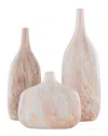 Surya Set Of 3 Marble Decor Vases