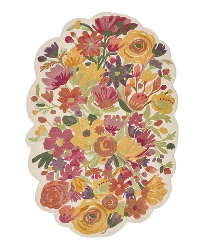 Surya Shindig 495701 Area Rug, 2' X 3' In Pink/beige