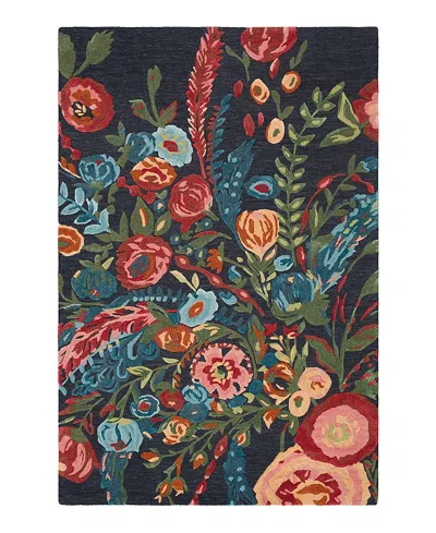 Surya Shindig 495736 Area Rug, 5' X 7'6 In Red/black