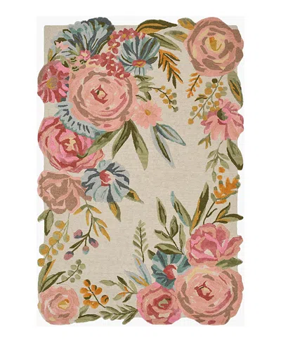 Surya Shindig 499576 Area Rug, 5' X 7'6 In Pink/cream
