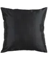 Surya Solid Luxe Decorative Pillow In Black