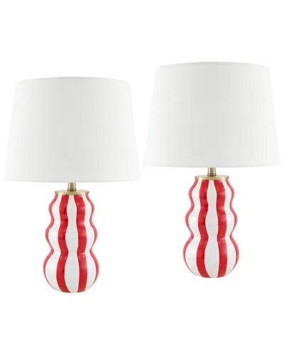 Surya Stellan Accent Table Lamp In Red