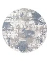 Surya Venice Vne-2306 Round Area Rug, 5'3 X 5'3 In Denim Blue