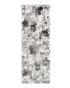 Surya Venice Vne-2306 Runner Area Rug, 2'7 X 7'3 In Charcoal