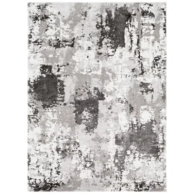 Surya Venice Vne-2308 3'11"x5'7" Medium Gray And Ivory Area Rug