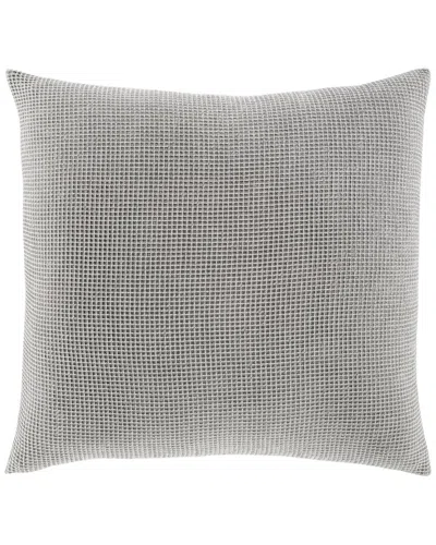 Surya Waffle Light Gray Euro Sham In Grey