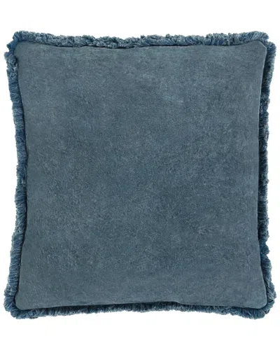 Surya Washed Cotton Velvet Accent Pillow In Multi