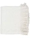 Surya White Madurai Texture Throw In White