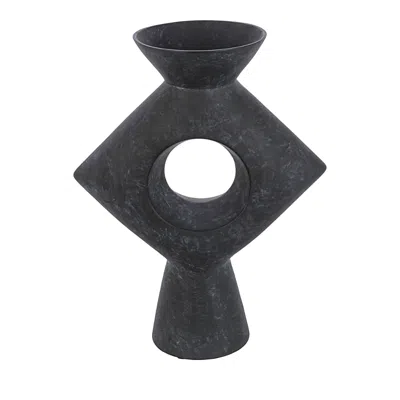 Surya Yagya Ceramic Decorative Accent Piece In Black
