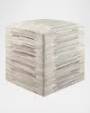 Surya Zander Hair On Hide Pouf