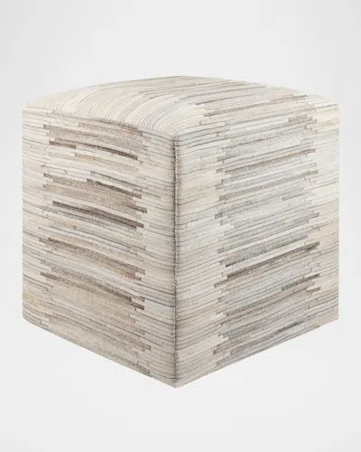 Surya Zander Hair On Hide Pouf