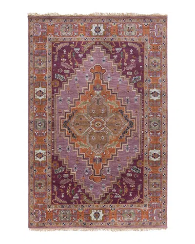 Surya Zeus Area Rug, 5'6 X 8'6 In Eggplant/rust/lime