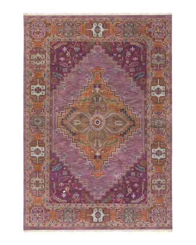 Surya Zeus Area Rug, 8' X 11' In Eggplant/rust/lime