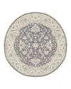 Surya Zeus Area Rug, 8' X 8' In Charcoal/sky Blue/ivory/taupe/olive/beig