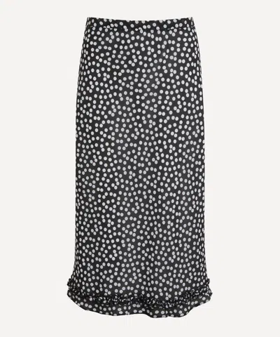 Susamusa Women's Meadow Polka-dot Sheer Midi Skirt In Black