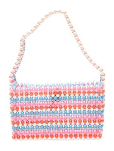 Pre-owned Susan Alexandra Acrylic Shoulder Bag In Blue/pink/red