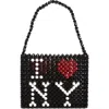 Susan Alexandra I Love Ny Beaded Top Handle Bag In Black