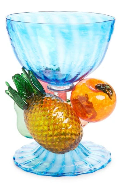 Susan Alexandra Queen Of Fruit Glass Bowl In Blue Multi