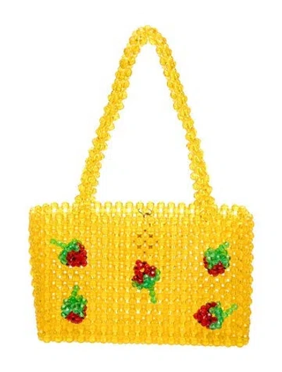 Pre-owned Susan Alexandra Top Handle Bag In Yellow