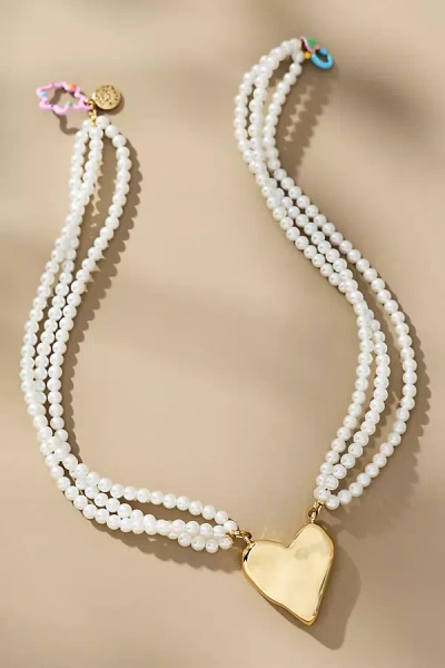 Susan Alexandra Whole Heart Necklace In Metallic
