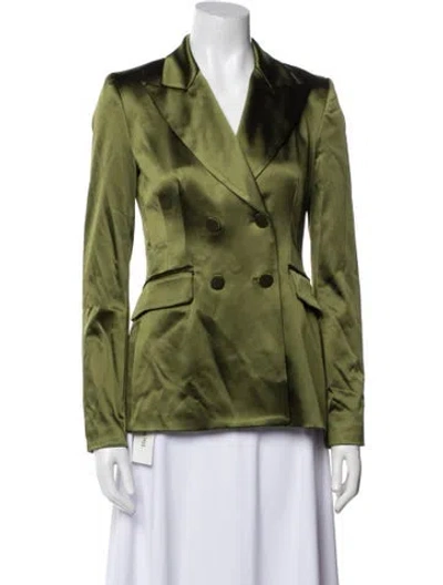 Pre-owned Susan Bender Blazer In Green